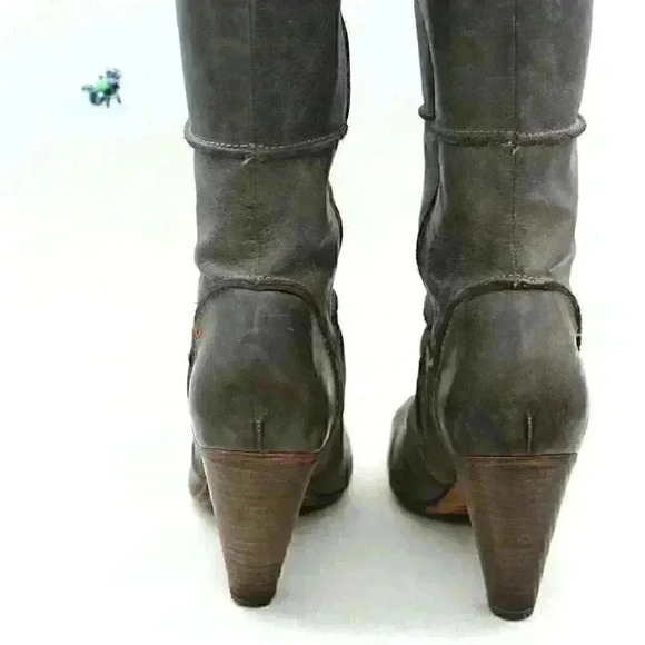 Hub Women’s Brown Distressed Leather Heeled Tall Boots Size EU 40 - Picture 8 of 12